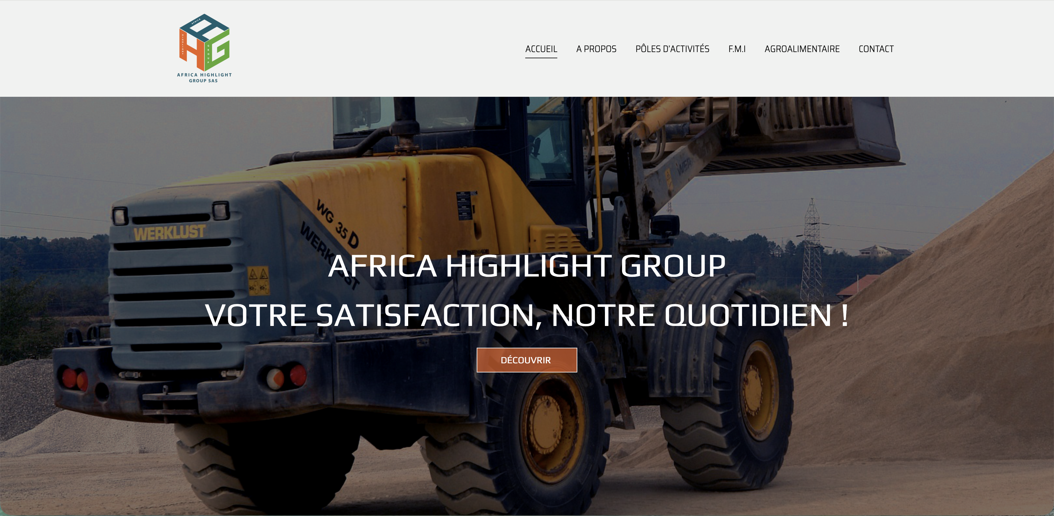 Capture d'écran du site desktop